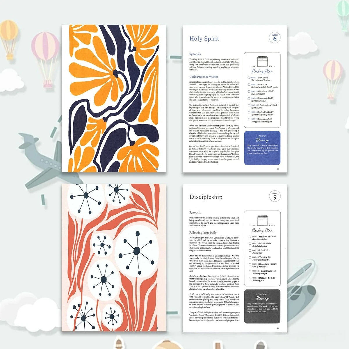 Women Bible Study Journal 220 Pages 52 Week Themed Scripture Readings Guided Devotional Faith Planner