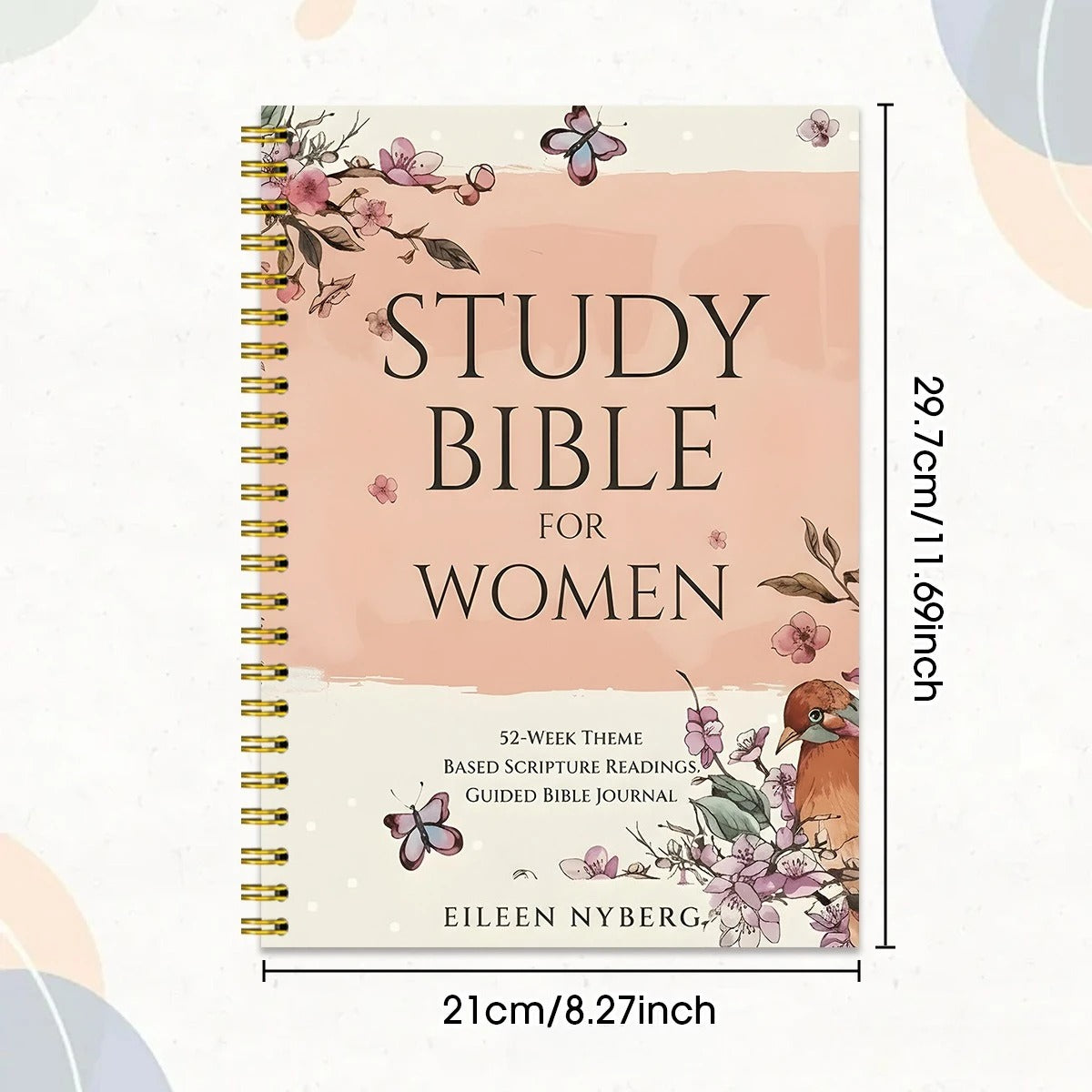 Women Bible Study Journal 220 Pages 52 Week Themed Scripture Readings Guided Devotional Faith Planner
